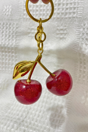 cherry-charm-key-chain